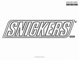 Snickers Coloring Logo Fun sketch template