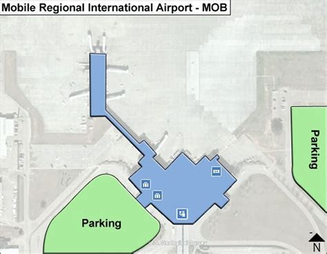 mobile regional airport map mob terminal guide
