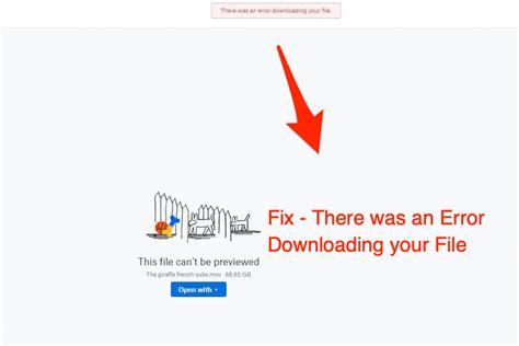 fix dropbox error downloading file