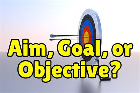 difference  aim goal  objective espresso english
