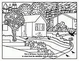 Coloring Neighborhood Pages Map Colouring Popular Coloringhome Template sketch template