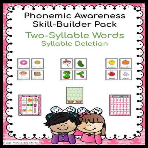 syllable words syllable deletion printable pack  phonological