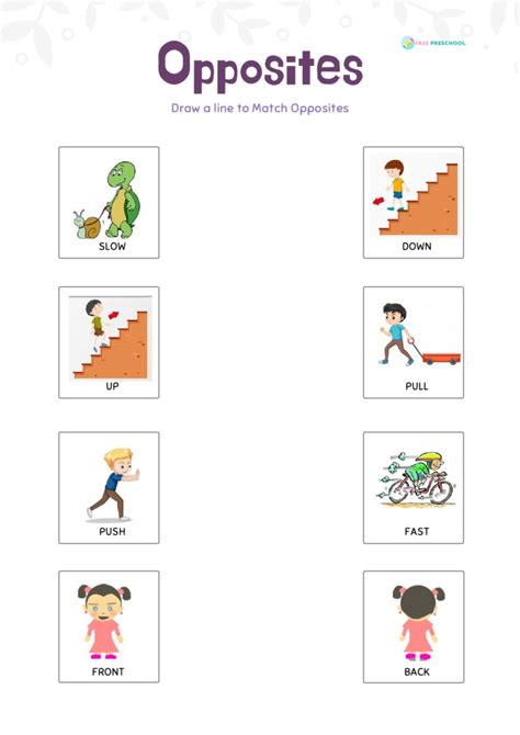 words  pictures worksheets  preschool