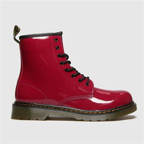 dr martens red  boots youth shoefreak