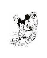 Coloring Mickey Mouse Pages Football sketch template
