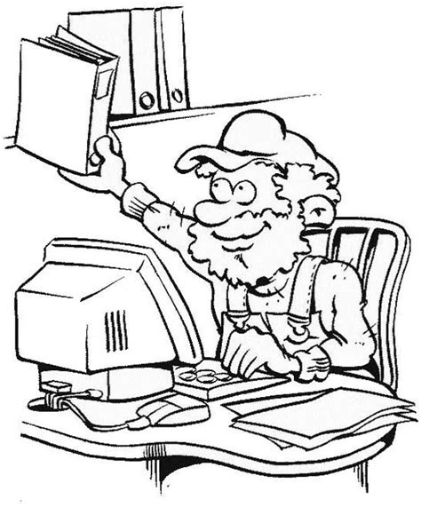 making office file  computer coloring page coloring sun