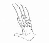 Freddy Krueger Glove Doodle sketch template