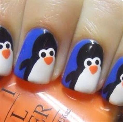 nagellak penguin nails penguin nail art nail art