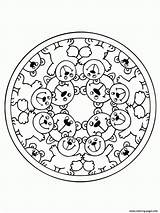Mandala Coloring Pages Bears Printable Print Winter Gif Color Comments Info sketch template