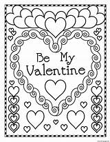 Coloring Valentine Pages Mandala Heart Printable sketch template