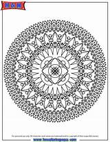 Pages Difficult Coloring Mandala Hard Colouring Mandalas Very Really Designs Pattern Cute Popular Desi sketch template