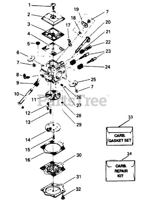 poulan chainsaw carb diagram