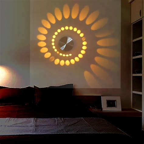 design led modern light aluminum wall lamp novelty  projection lamp  home decoration