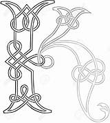 Celtic Letter Alphabet Letters Outline Knot Capital 123rf Vector sketch template