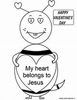 Coloring Valentine Sunday School Jesus Heart Bible Pages Belongs Lessons Bee Valentines Church Lesson Printable Christian Kids Sheet Crafts Children sketch template