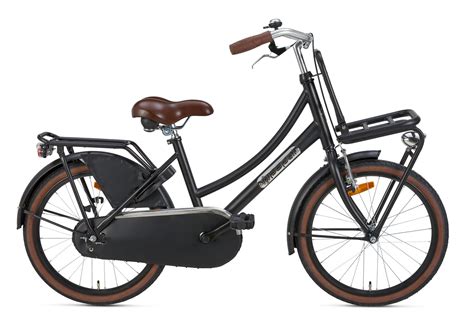 meisjesfiets popal daily dutch basic mat zwart   meisjesfietsen norafietsen