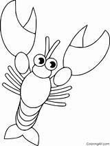 Crawfish Coloringall Outline Crustacean sketch template