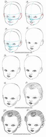 Step Drawing Face Draw Baby Faces Tutorial Infant Drawinghowtodraw Instructions Babies Babys Drawings Pencil Children Choose Board People Artículo Du sketch template