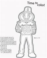 Coloring Ohio State Buckeyes Brutus Buckeye Books Pages sketch template