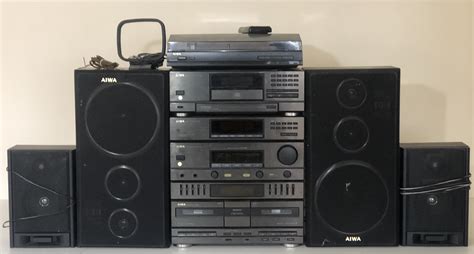 aiwa cx   fi system  aiwa cx   fi system complete  cassette cd player  turnt