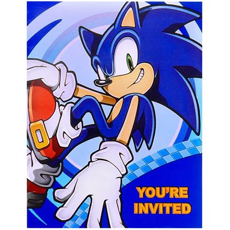 sonic  hedgehog invitations sonic birthday hedgehog birthday