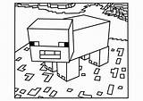 Minecraft Coloring Pages Animal Kids sketch template