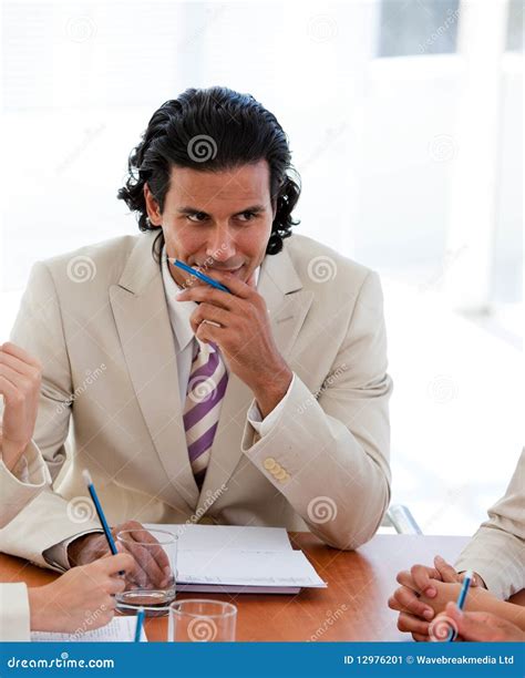 manager talking   team stock image image  confidence