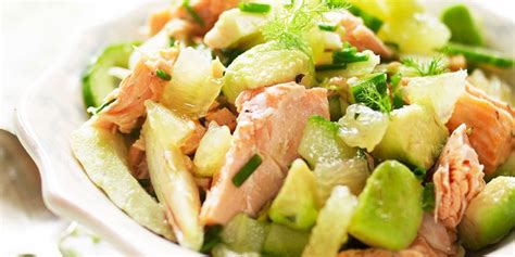 trout fennel avocado and cucumber salad