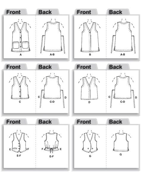 vest sewing pattern leather vest patterns mccalls