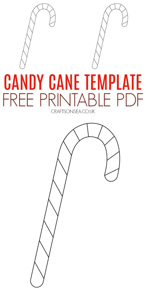 candy cane template printable  candy cane template