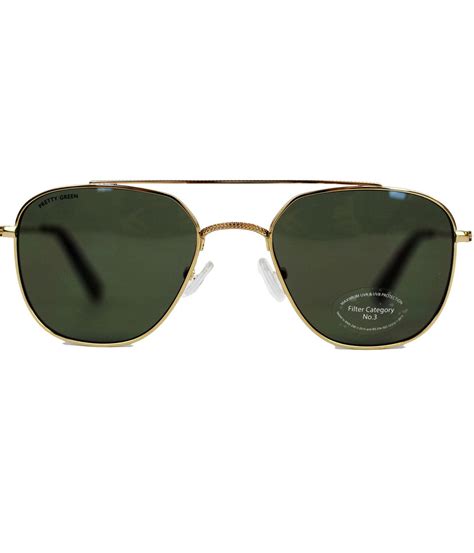 pretty green glenmore retro mod aviator style sunglasses  gold