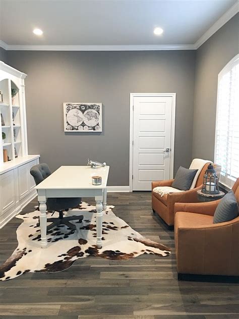 Sherwin Williams Dovetail Grey Home Office Paint Color #