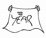 Coloring Blanket Year Happy Message Joyful Designlooter sketch template