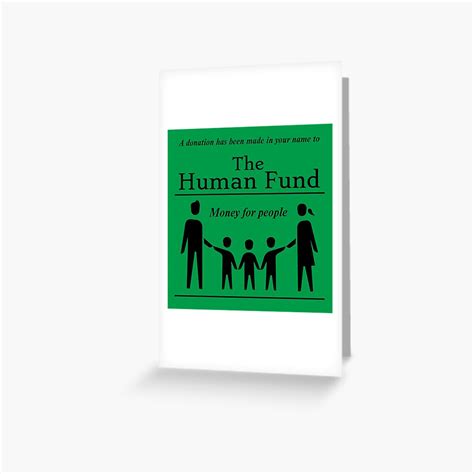 human fund greeting card  sale  icheckmatethee redbubble