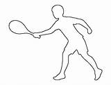 Tennis Player Printable Pattern Players Stencils Template Patterns Patternuniverse Drawing Outline Coloring Crafts Sports Use Templates Shape Sport Draw Cut sketch template