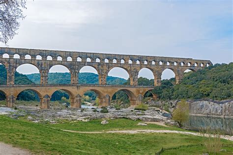 Pont Du Gard Roman Aqueduct Near Avignon France Photograph