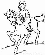 Horse Coloring Pages Riding Rider Colouring Kids Boy Printable Horses Ride Print Foal Honkingdonkey His Drawing Color Popular Coloringhome Choose sketch template