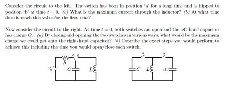 solved   circuit   left  switch   cheggcom