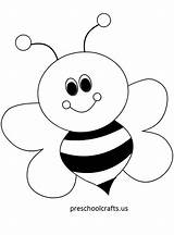 Bee Pages Preschoolers Coloring Template sketch template