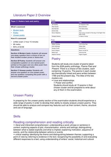 aqa gcse english literature paper  overview teaching resources