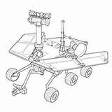 Spaceship Coloring Pages Rover Mars Toddlers Rocket Space sketch template