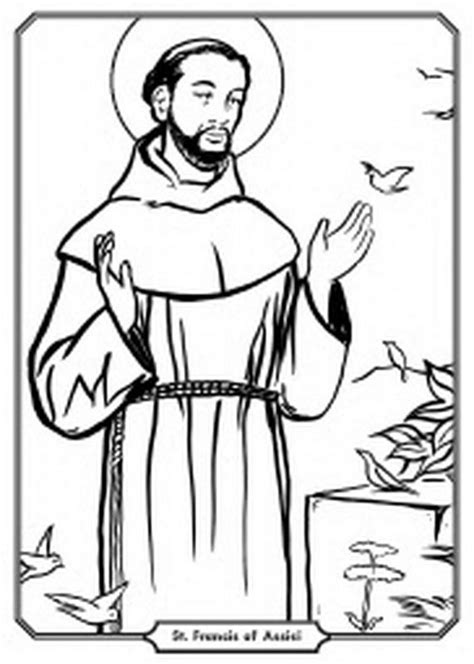 st francis  assisi coloring pages  catholic kids st francis