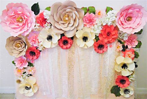 mamas  crafty easy paper flower backdrop assembly