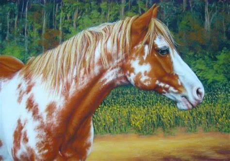 paint splashed quarter horse cross stitch pattern horse painting