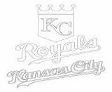 Coloring Pages Mlb Baseball Logo Royals Sport City Kansas Printable Info sketch template