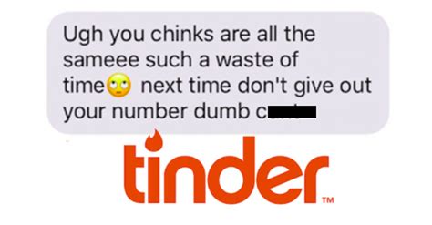 tinder issues lifetime ban after man calls his match a chink and c