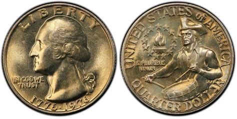 bicentennial quarters  chart mintage design
