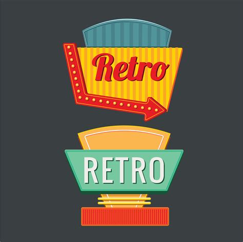 vintage  retro signs template set  vector art  vecteezy