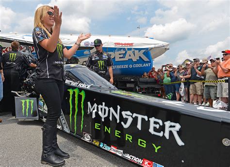 nhra brittany force s new monster energy top fuel dragster a big hit