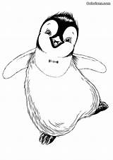 Feet Happy Coloring Pages Penguin Riley Mumble Eric Dance Sometimes Loves Even sketch template
